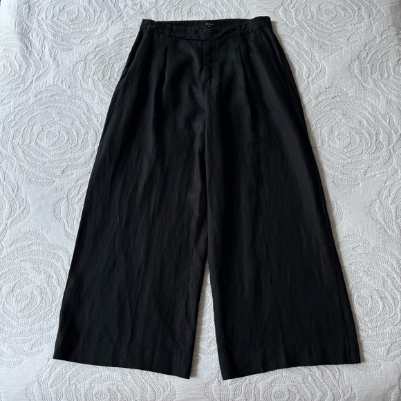 Madewell - The Harlow Wide-Leg Pant in 100% Linen - Black - Picture 4 of 15